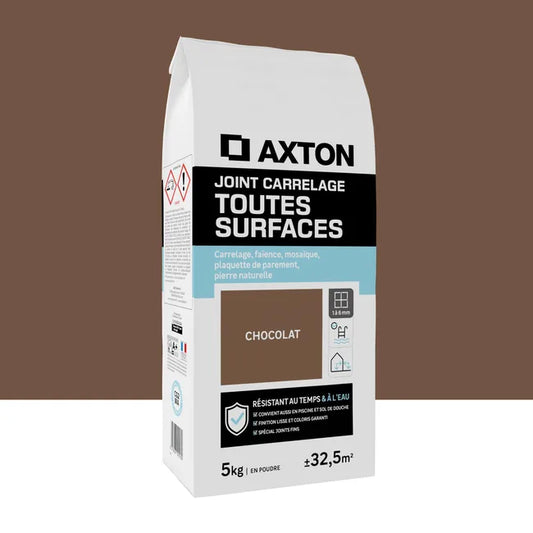 Joint tous types de carrelage et mosaïque AXTON brun chocolat 5kg
