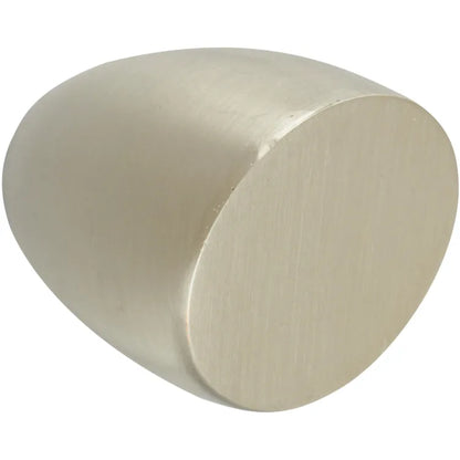 Bouton de meuble biais, zamak argent brossé
