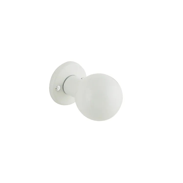 Bouton de porte sur rosace Rondo Chrisligne, aluminium, blanc, sans rosace