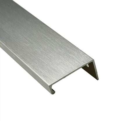 2 poignées de meuble Zante, aluminium argent brossé, entraxe 320 mm
