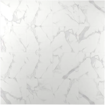 Carrelage effet marbre blanc Pure l.75 x L.75 cm