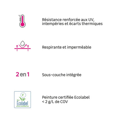 Peinture extérieure façade Conditions extrêmes LUXENS sable mat 10l