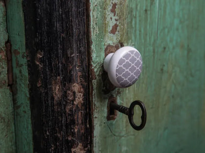 Bouton de meuble REI Déco gris porcelaine