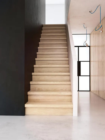 Lot de 2 contremarches pour rénovation escalier chêne gris, L.100 x l.20 cm