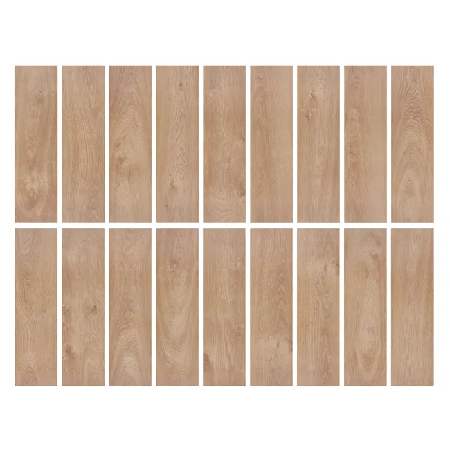Carrelage sol intérieur / mur intérieur effet bois marron Leave l.17.8 x L.62.8