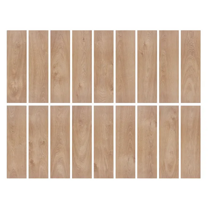 Carrelage sol intérieur / mur intérieur effet bois marron Leave l.17.8 x L.62.8