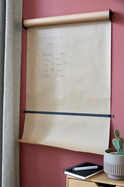 Dérouleur de papier kraft Rouleau 10 mètres, beige l.68 x H.7.5 cm