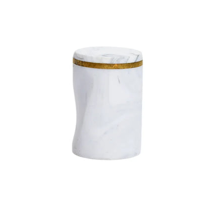 Bouton de meuble cylindre Encoche, résine blanc lisse