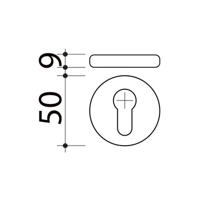 Rosace de fonction Pretty ALPERTEC, aluminium trou de cylindre