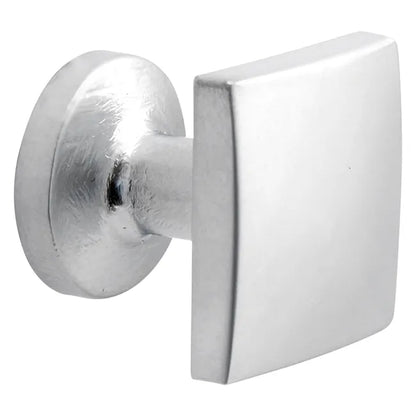 Bouton de meuble carré Cubic, zamak argent chromé, l.20 mm