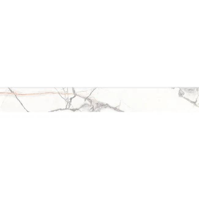 Plinthe carrelage Iberis, blanc, Ht. x L. 60 cm, Ep.7.4 mm