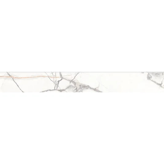 Plinthe carrelage Iberis, blanc, Ht. x L. 60 cm, Ep.7.4 mm