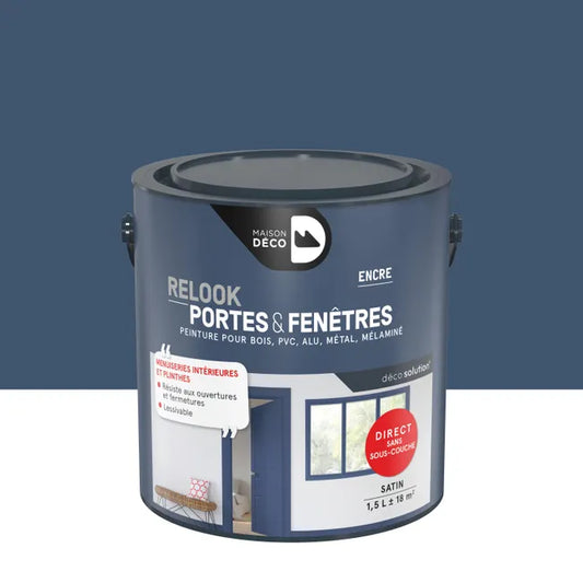 Peinture fenêtre encre satin MAISON DECO Relook 1.5l