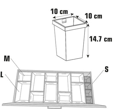 Boîte plastique transparent pour barre de crédence DELINIA ID