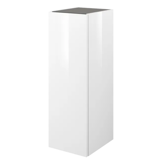 Meuble de rangement meuble haut l.30 cm H.90 cm P.35 cm, blanc brillant, SENSEA