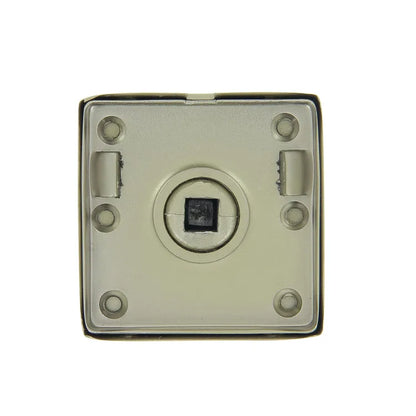 1 bouton sur rosace carré LINEA BERTOMANI sans trou laiton brossé