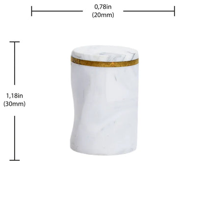Bouton de meuble cylindre Encoche, résine blanc lisse