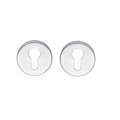 2 rosaces de fonction Tempo BRICARD, inox brossé trou de cylindre