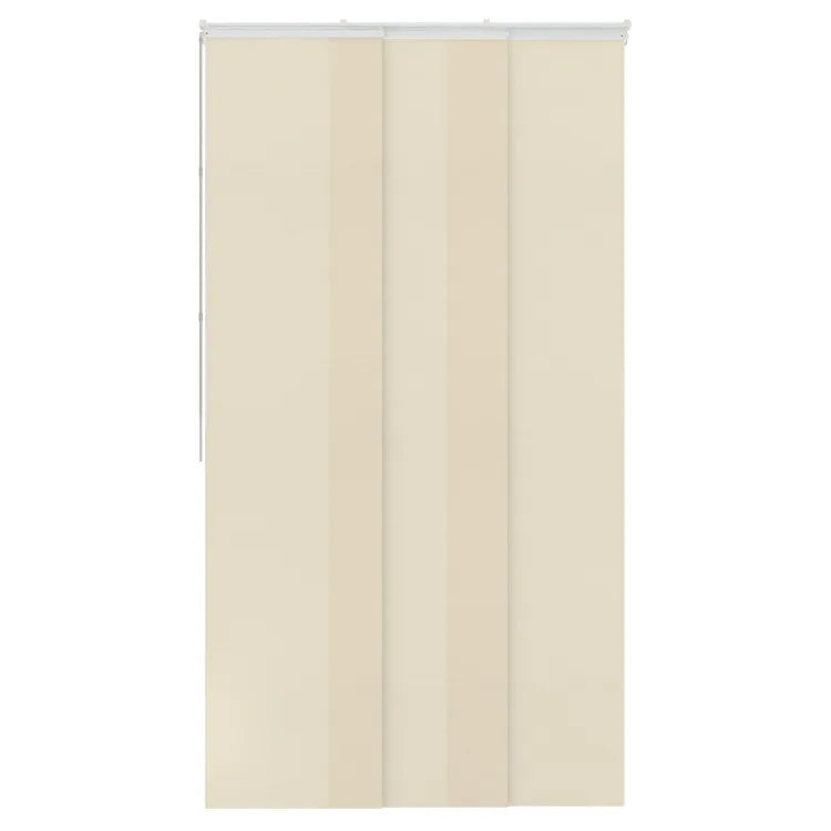 Panneau japonais Tamisant uni, beige, H.250 x l.50 cm